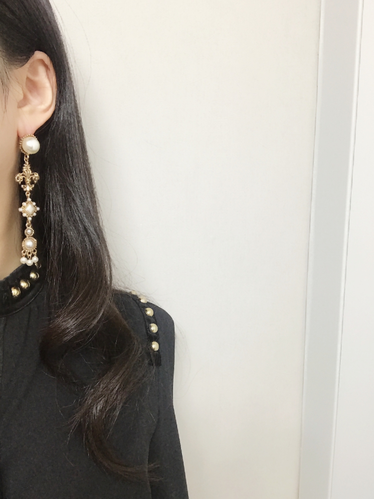 Year-end party bold drop earrings 12 kinds Antique