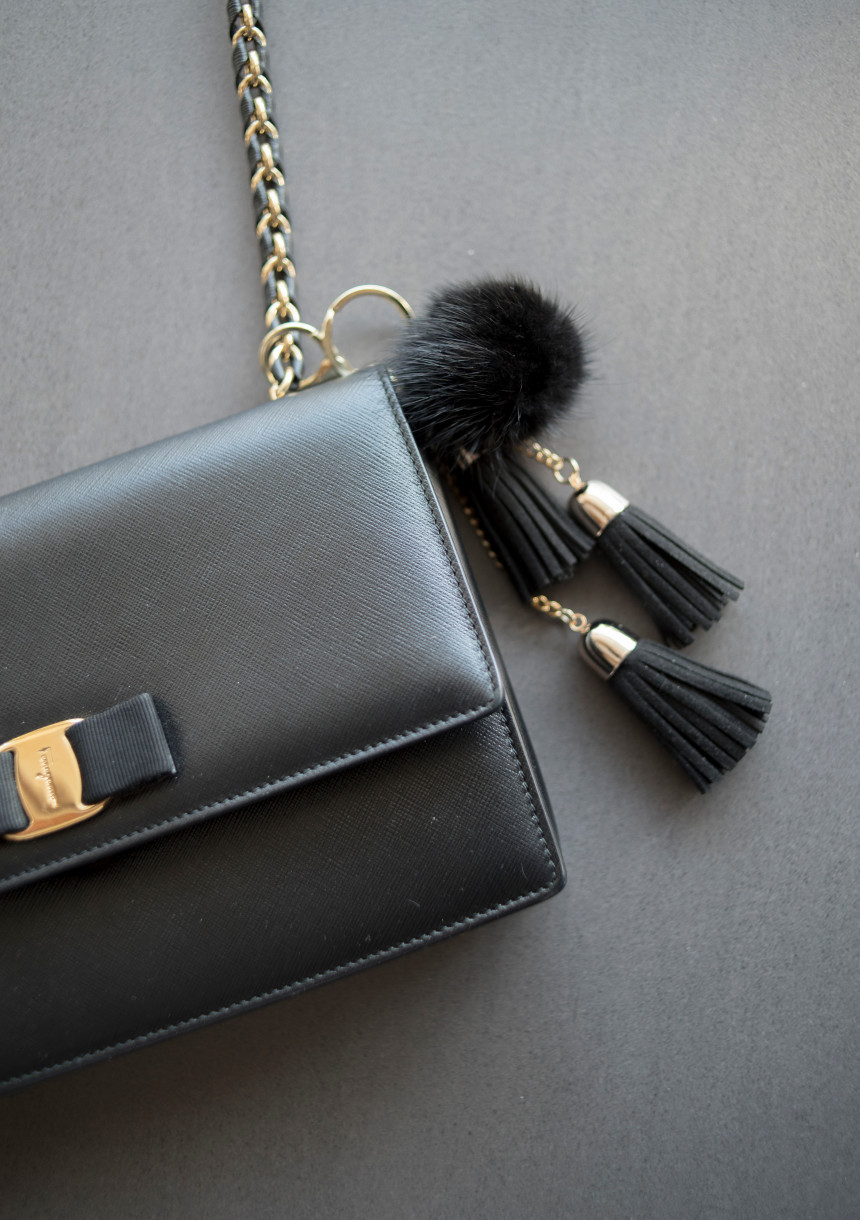 3-tier tuck mink fur foam foam bag keyring girlfri