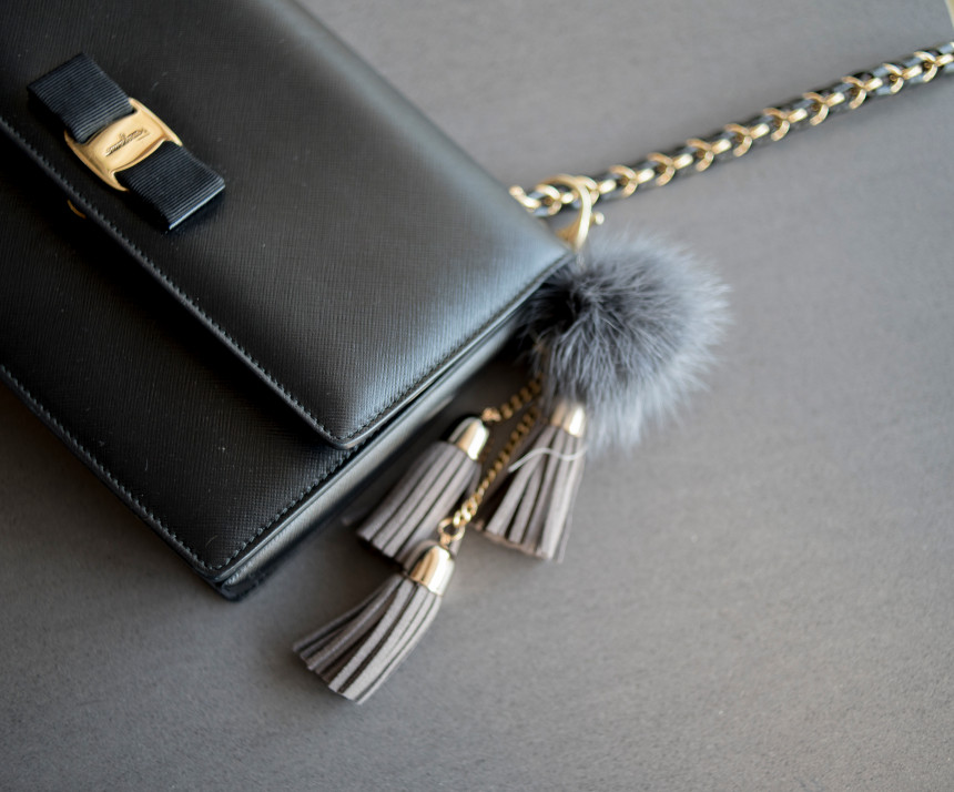 3-tier tuck mink fur foam foam bag keyring girlfri