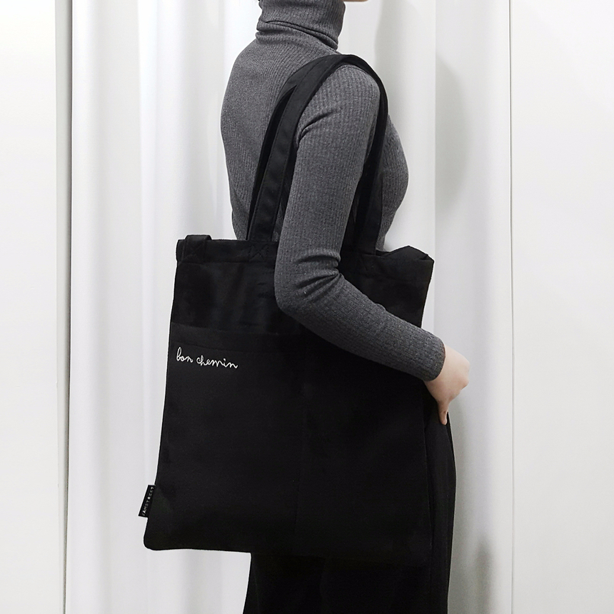 TOTE ECO SHOPPING TRAVEL Suede pocket Eco-bag desi