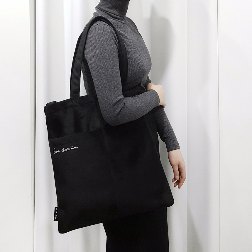 TOTE ECO SHOPPING TRAVEL Suede pocket Eco-bag desi