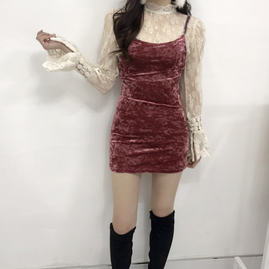 Velvet Bustier Nashi Dress Party New Year's Day