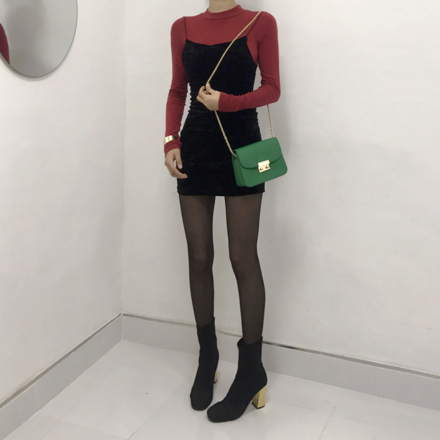 Velvet Bustier Nashi Dress Party New Year's Day