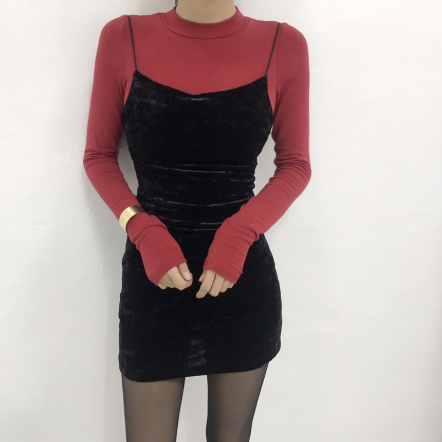 Velvet Bustier Nashi Dress Party New Year's Day