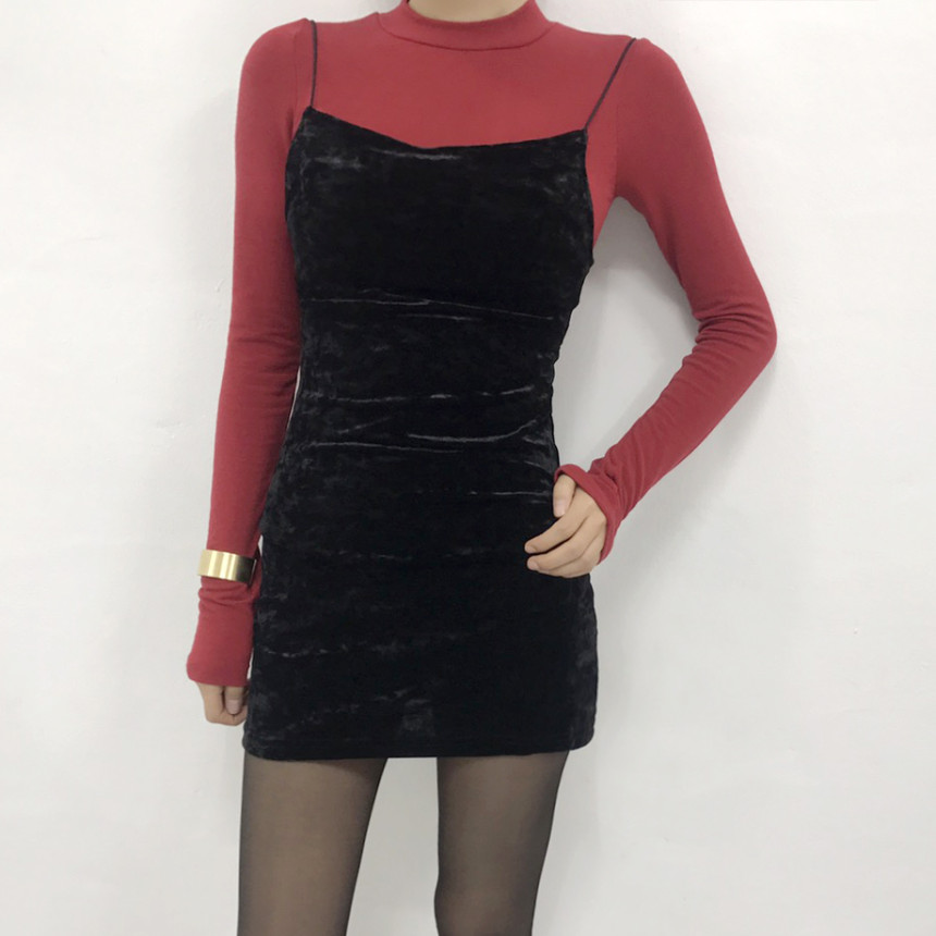 Velvet Bustier Nashi Dress Party New Year's Day