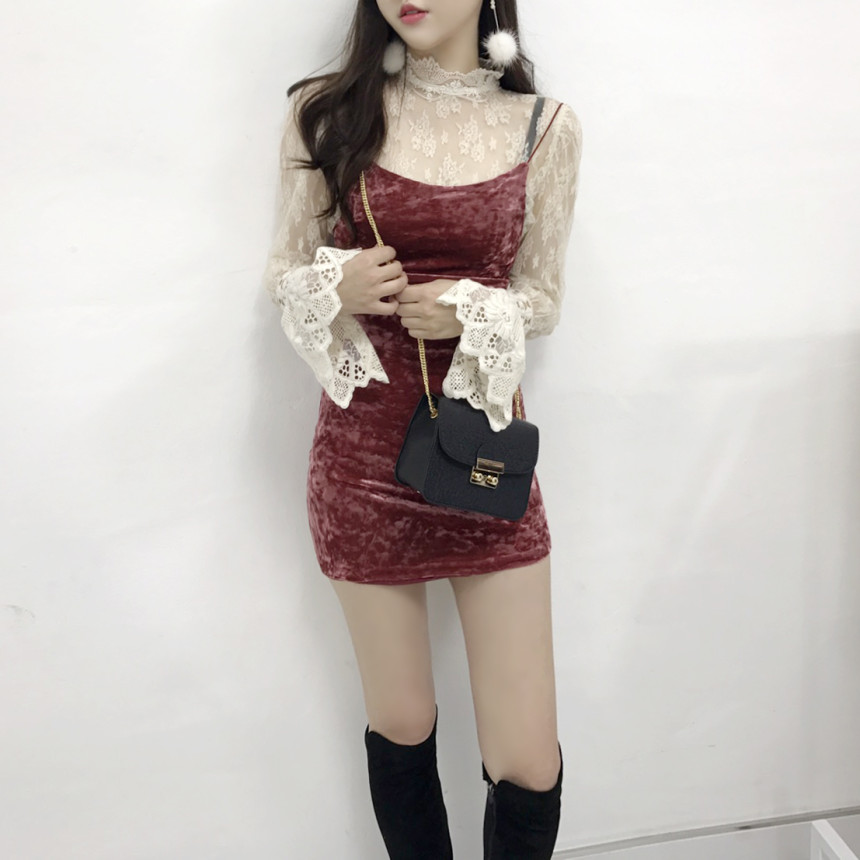 Velvet Bustier Nashi Dress Party New Year's Day