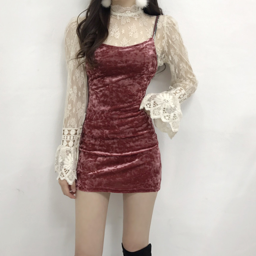Velvet Bustier Nashi Dress Party New Year's Day