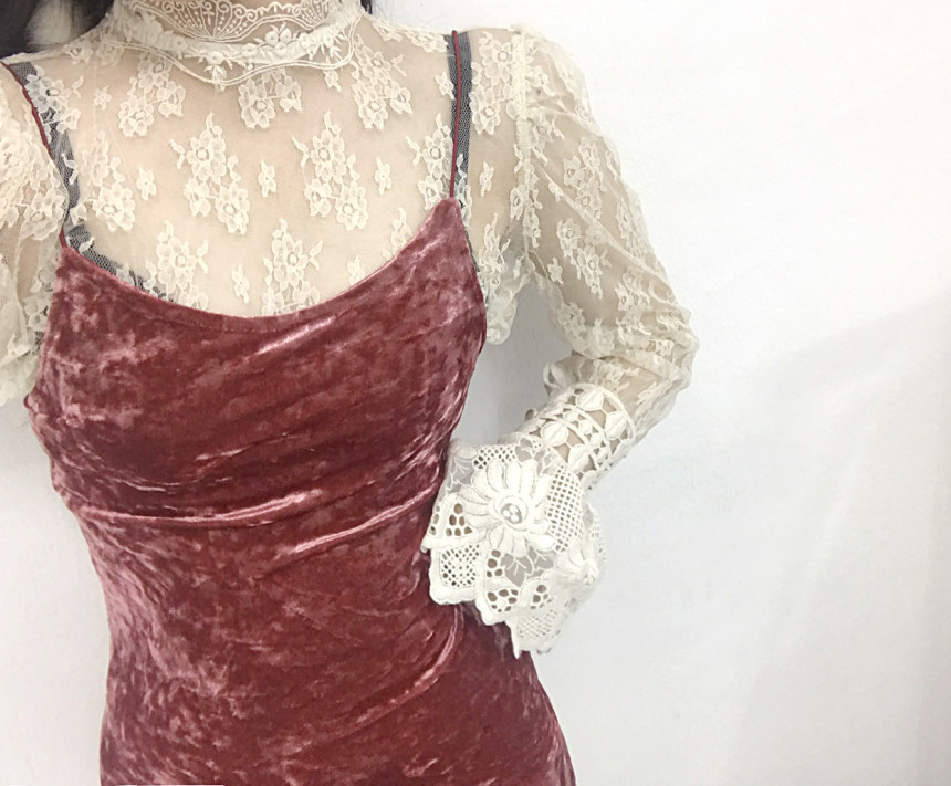 Velvet Bustier Nashi Dress Party New Year's Day