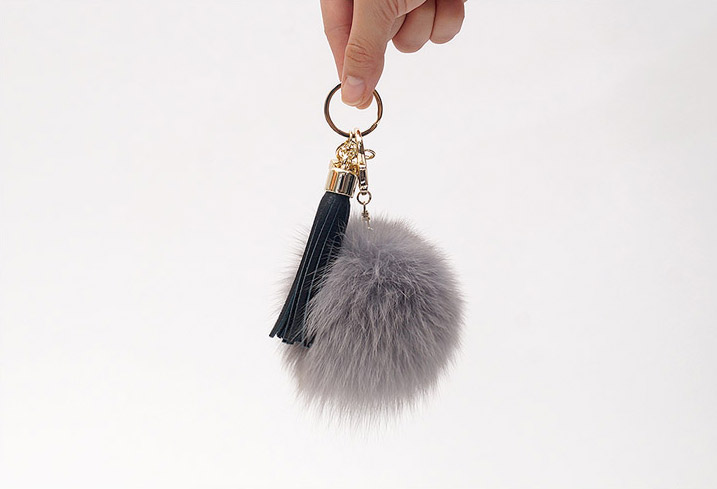 Foxper Tassel Key Holder Bag Decorative Car Keyrin