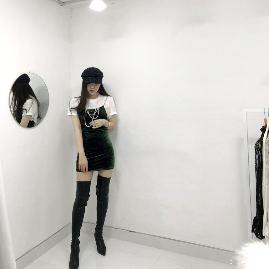 Velvet Bustier Nashi Dress Party New Year's Day