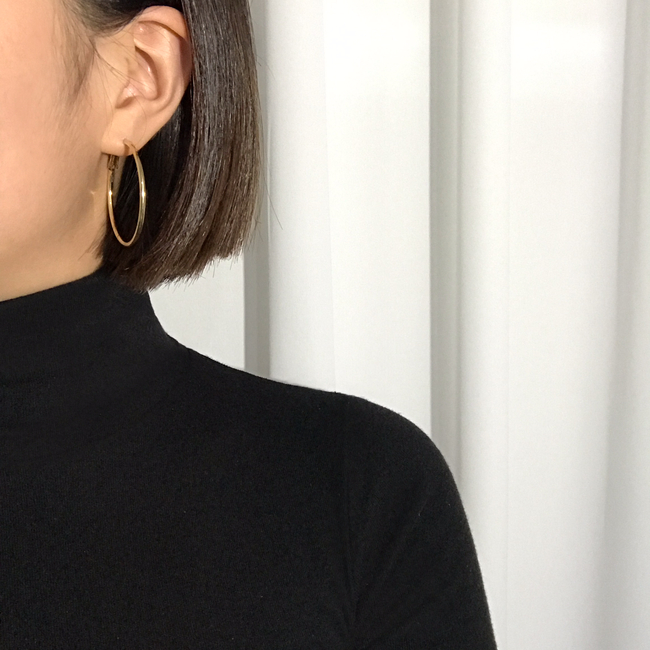 Basic Daily Silver Necklace Ring Earrings 7size Ri