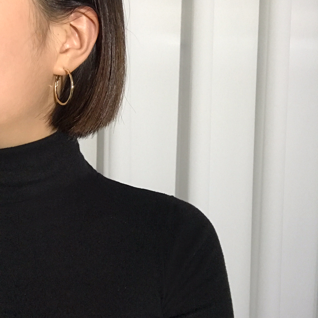 Basic Daily Silver Necklace Ring Earrings 7size Ri