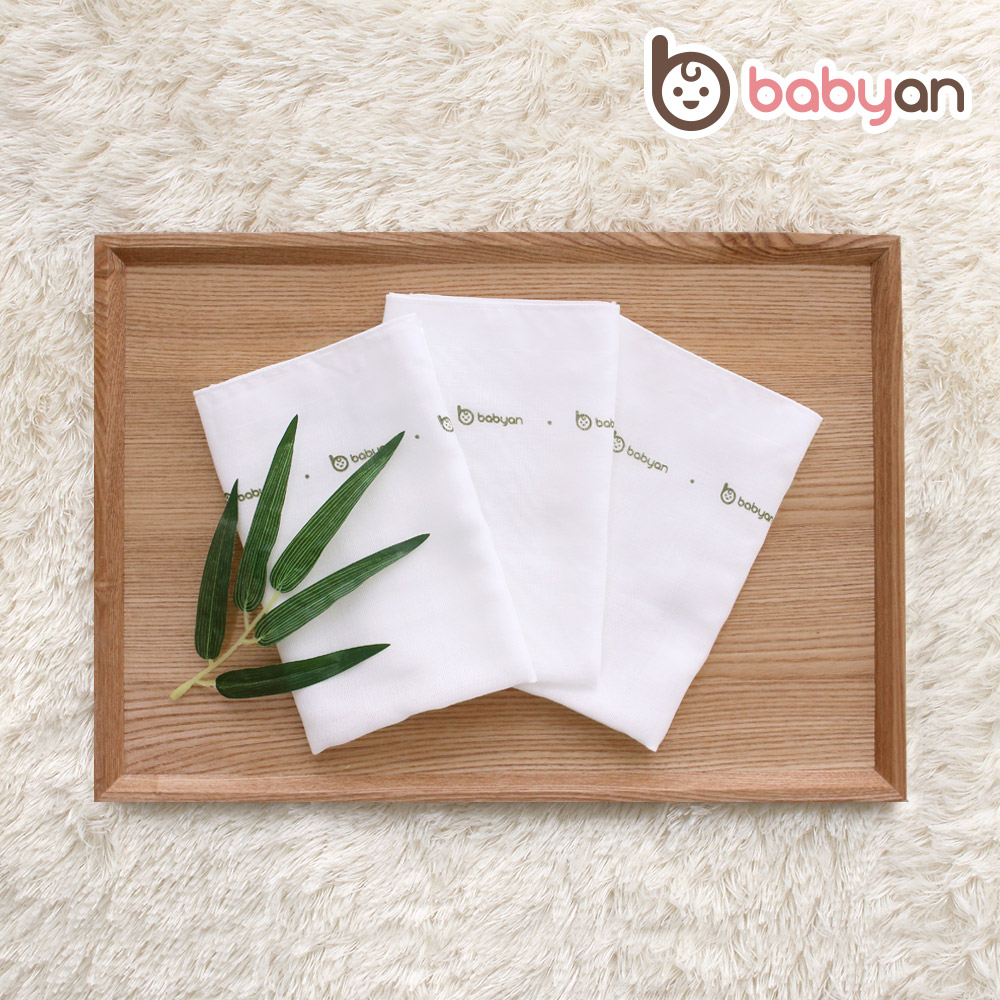 베이비앙 국내산 무형광 신생아 아기 유아 가제 거즈 순면 엠보손수건 10장