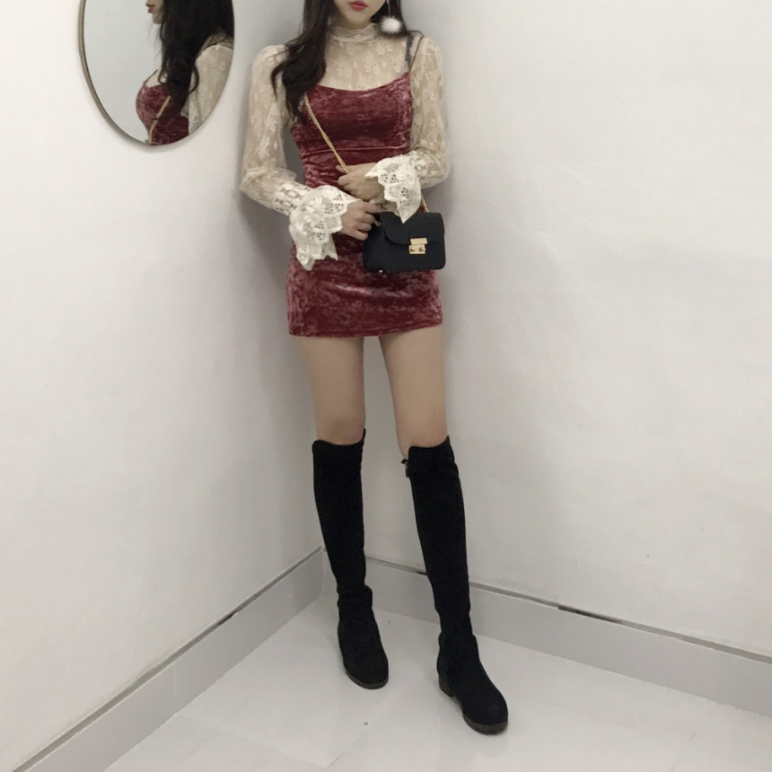 Velvet Bustier Nashi Dress Party New Year's Day