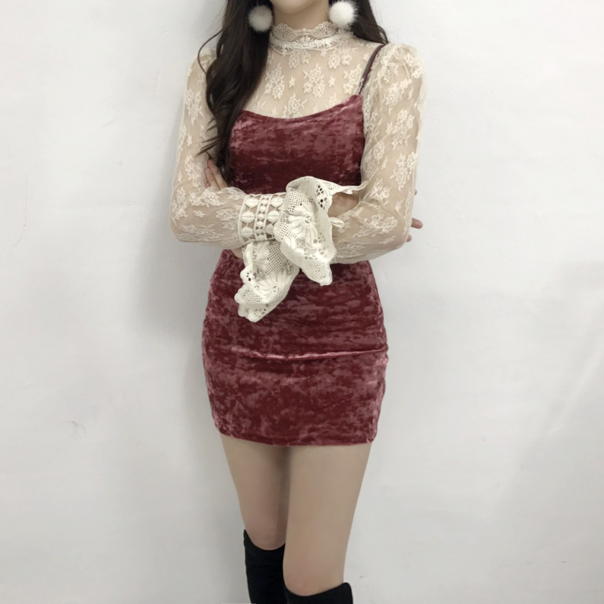 Velvet Bustier Nashi Dress Party New Year's Day