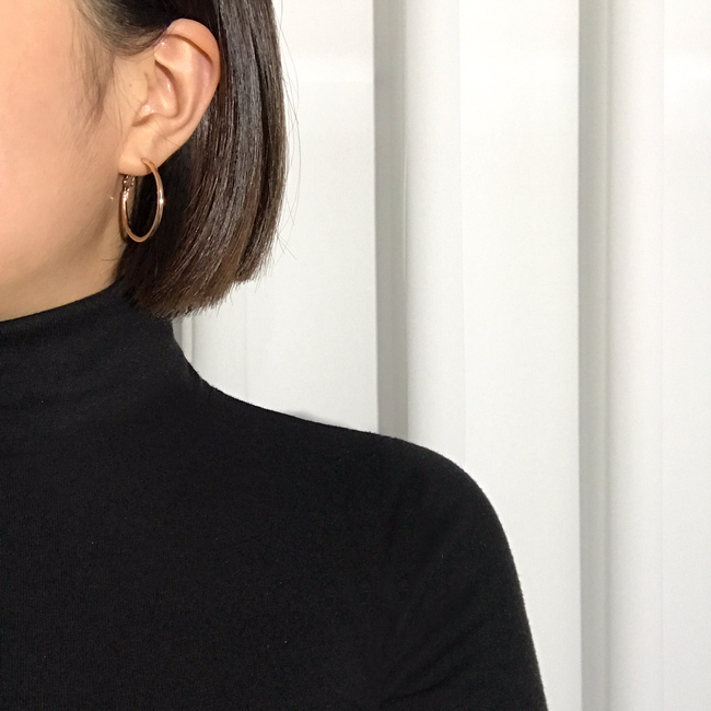 Basic Daily Silver Necklace Ring Earrings 7size Ri