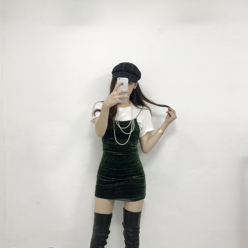 Velvet Bustier Nashi Dress Party New Year's Day