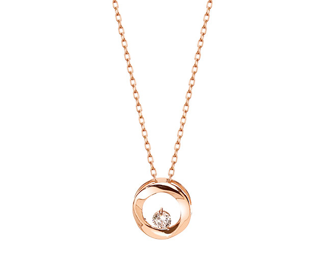 Luxury Circle Cubic Necklace Anniversary Gift Girl
