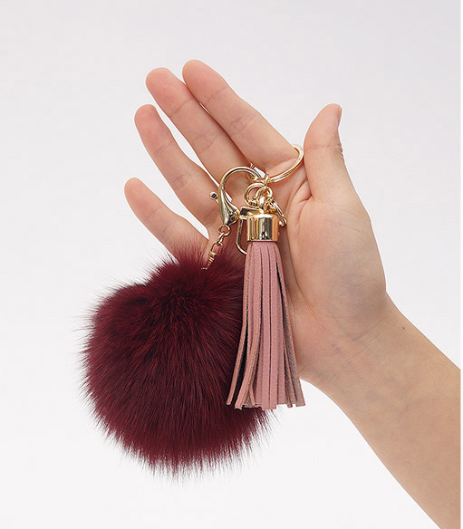 Foxper Tassel Key Holder Bag Decorative Car Keyrin