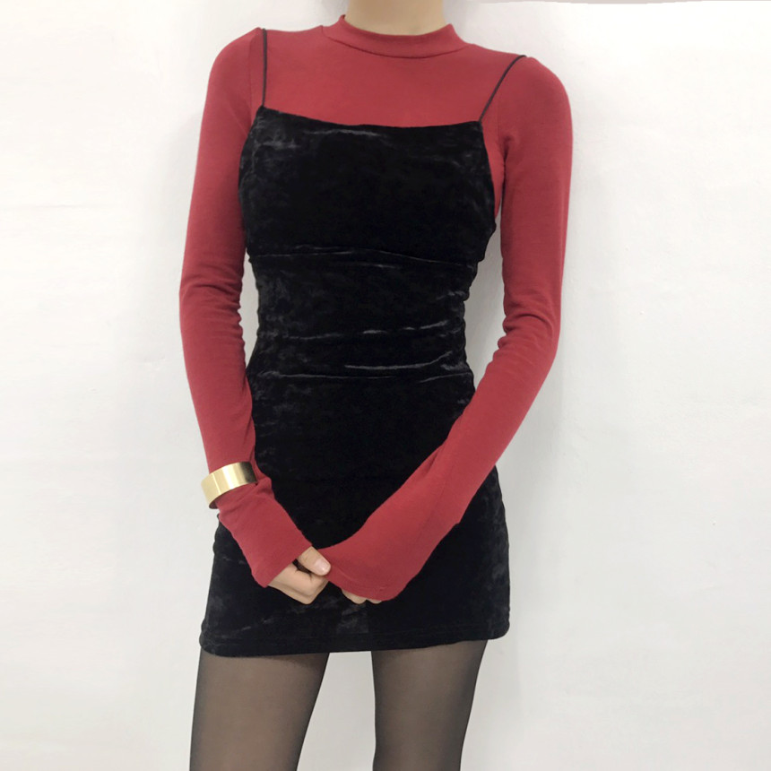 Velvet Bustier Nashi Dress Party New Year's Day