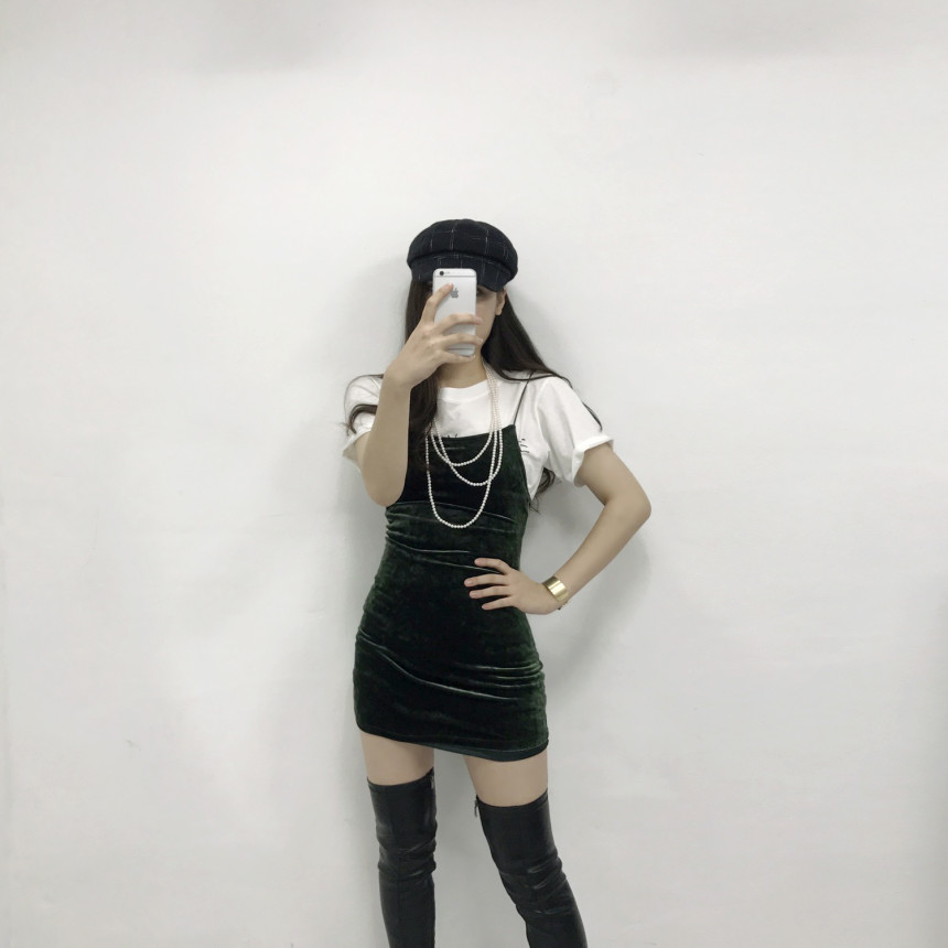 Velvet Bustier Nashi Dress Party New Year's Day