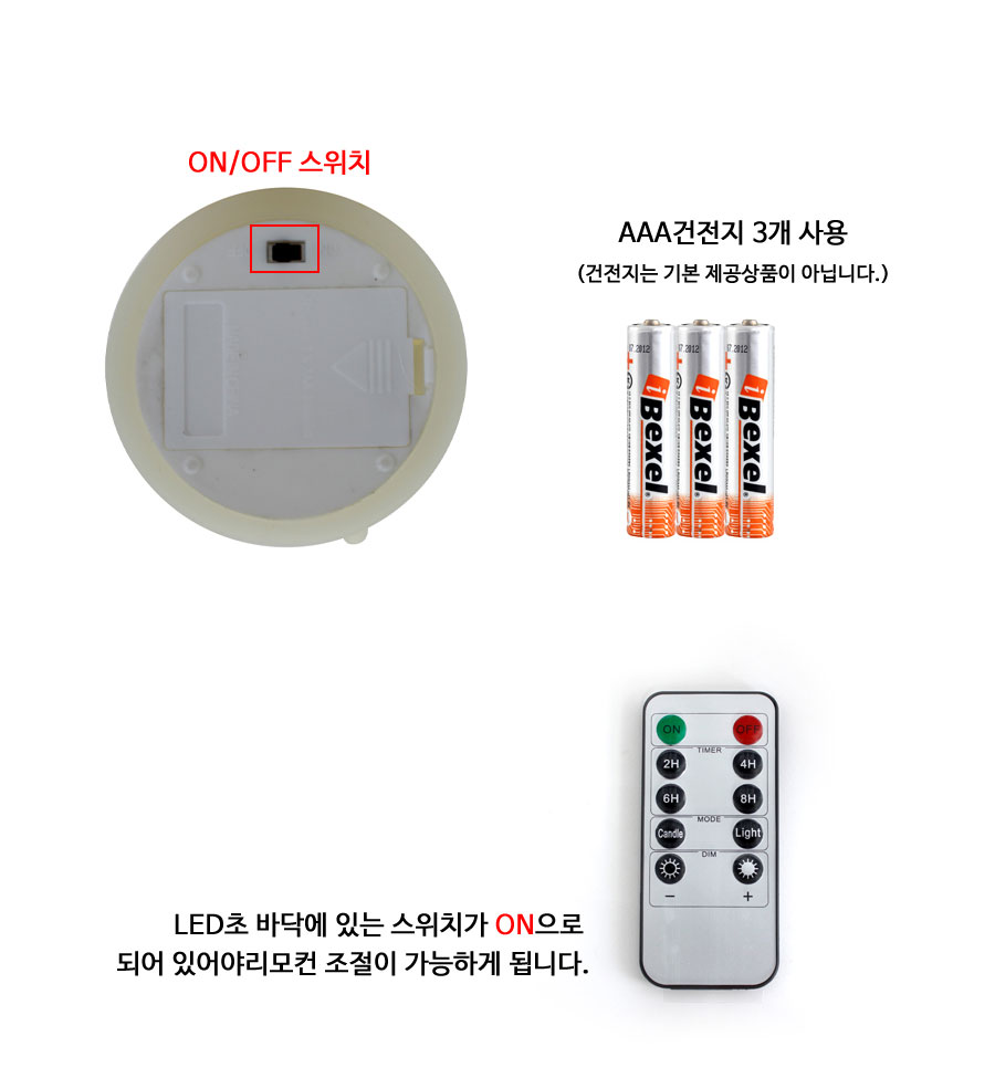 LED candle battery candle candle event 3P set with