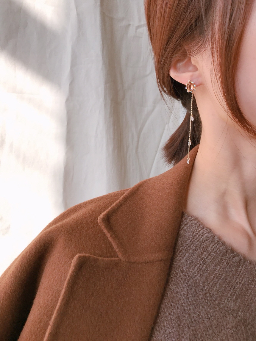 Holiday Crystal Long Drop Earrings Water Drop Jewe