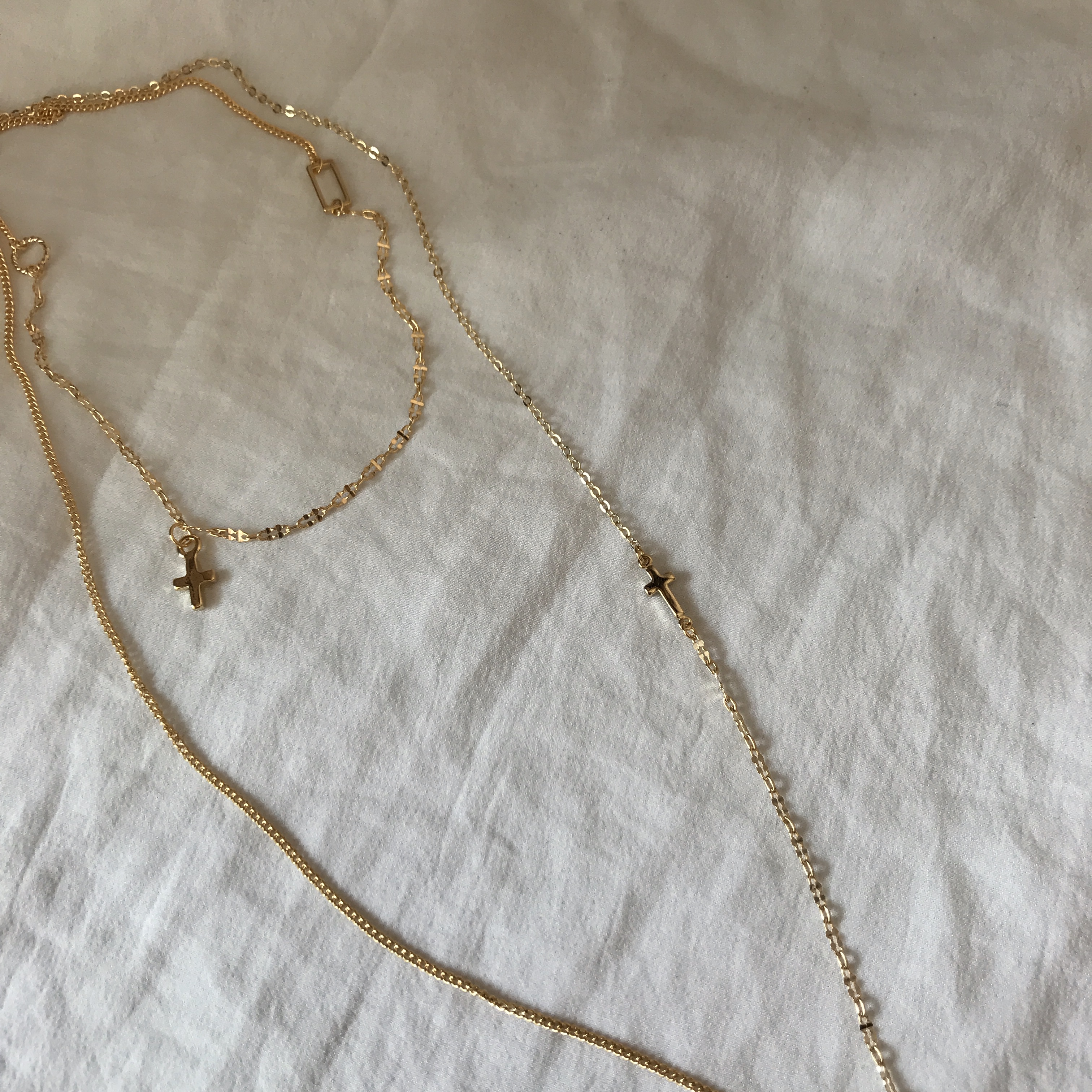 GORDI CRI Chain Layered Necklaces Daily Round Uniq