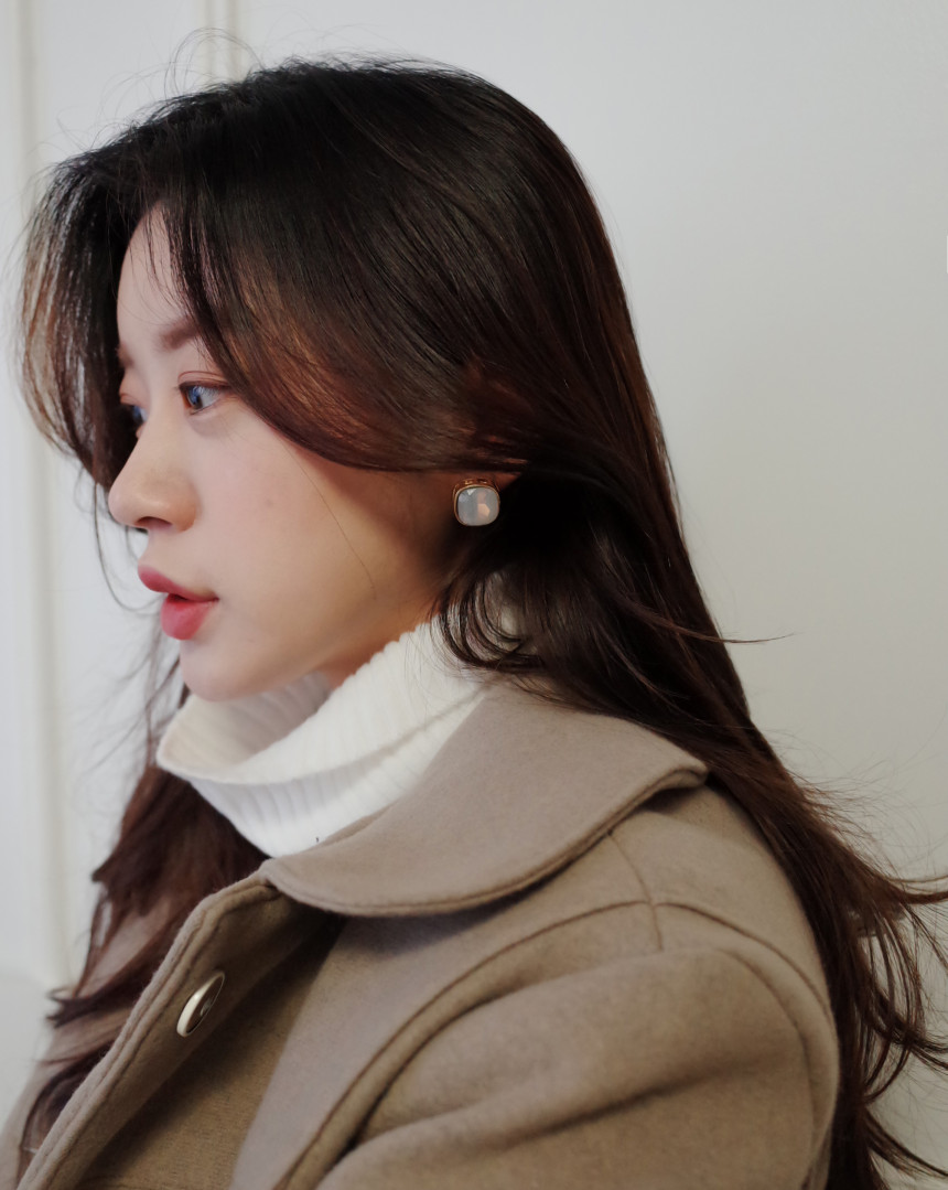 Square Square Square Cubic Stone Earrings Stylish 