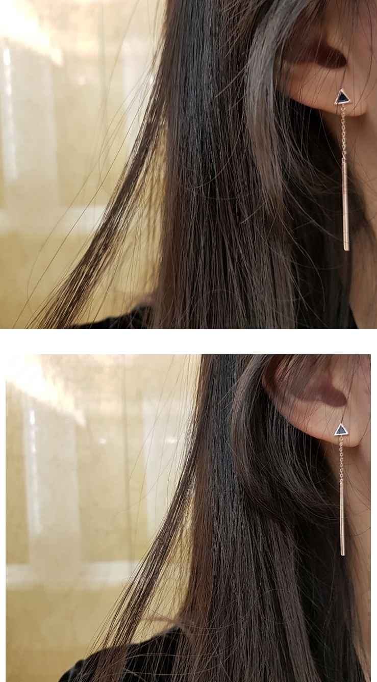 Unisex Drop Earrings Daily Point Circle Rose Gold 