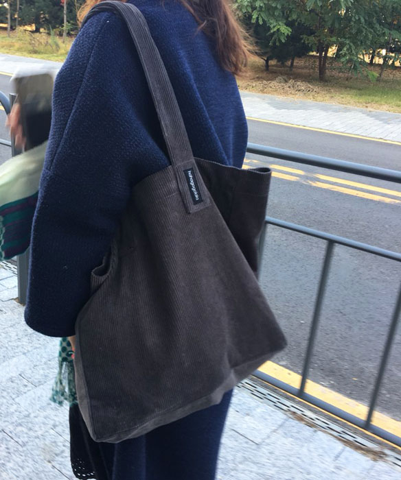 TOTE ECO SHOPPING TRAVEL Free Shipping Charcoal Gr