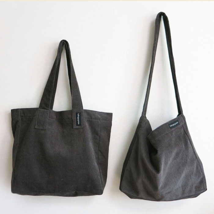 TOTE ECO SHOPPING TRAVEL Free Shipping Charcoal Gr