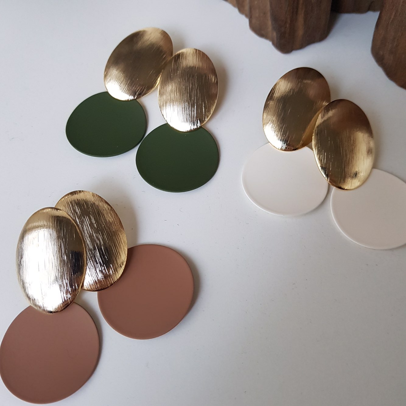 KINMONO moonlight drop earrings 3color Retro fashi