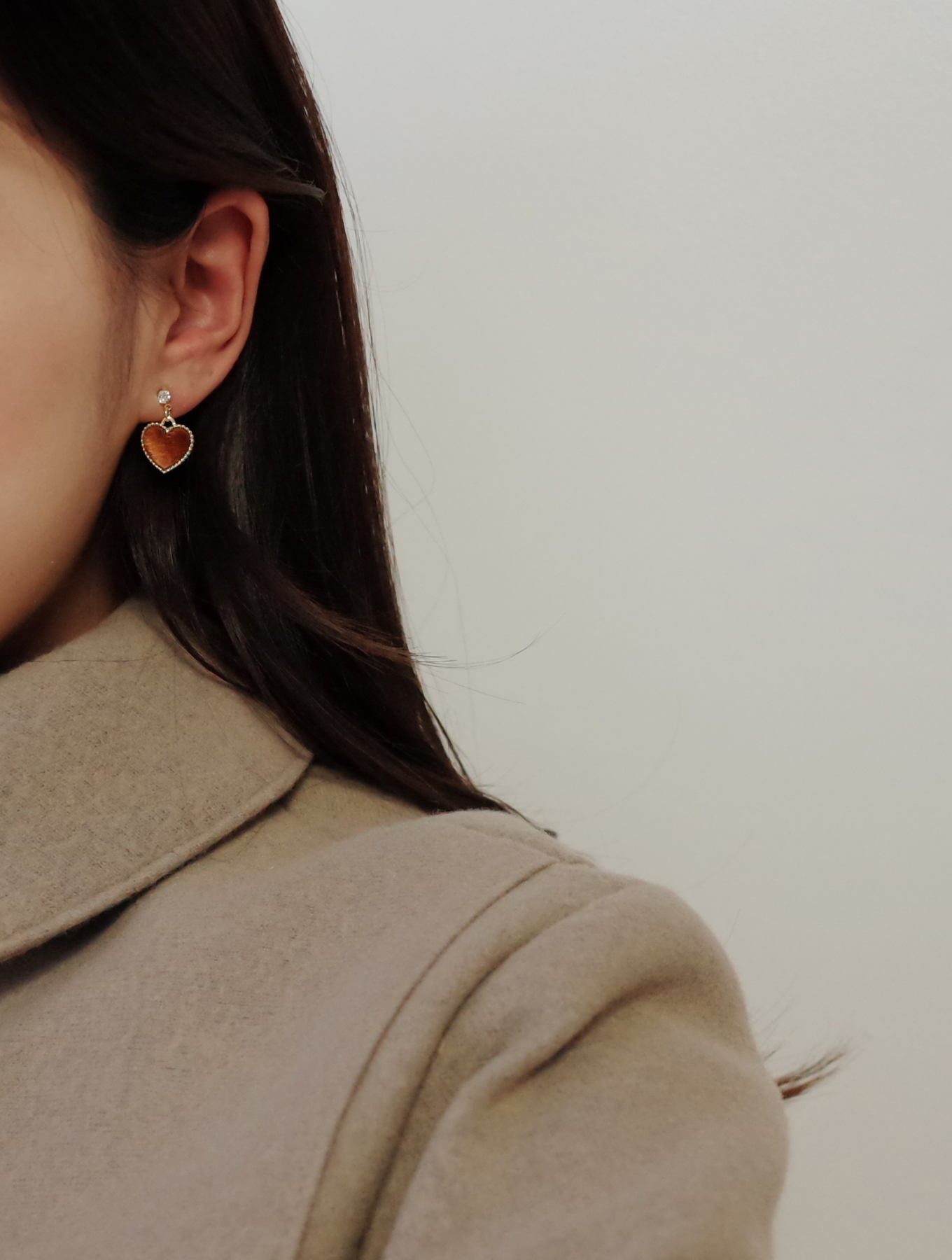 6colors Velvet Mini Heart Lovely Earrings Stylish 