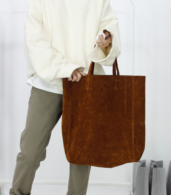 TOTE ECO SHOPPING TRAVEL Suede Simple Shopper Shou
