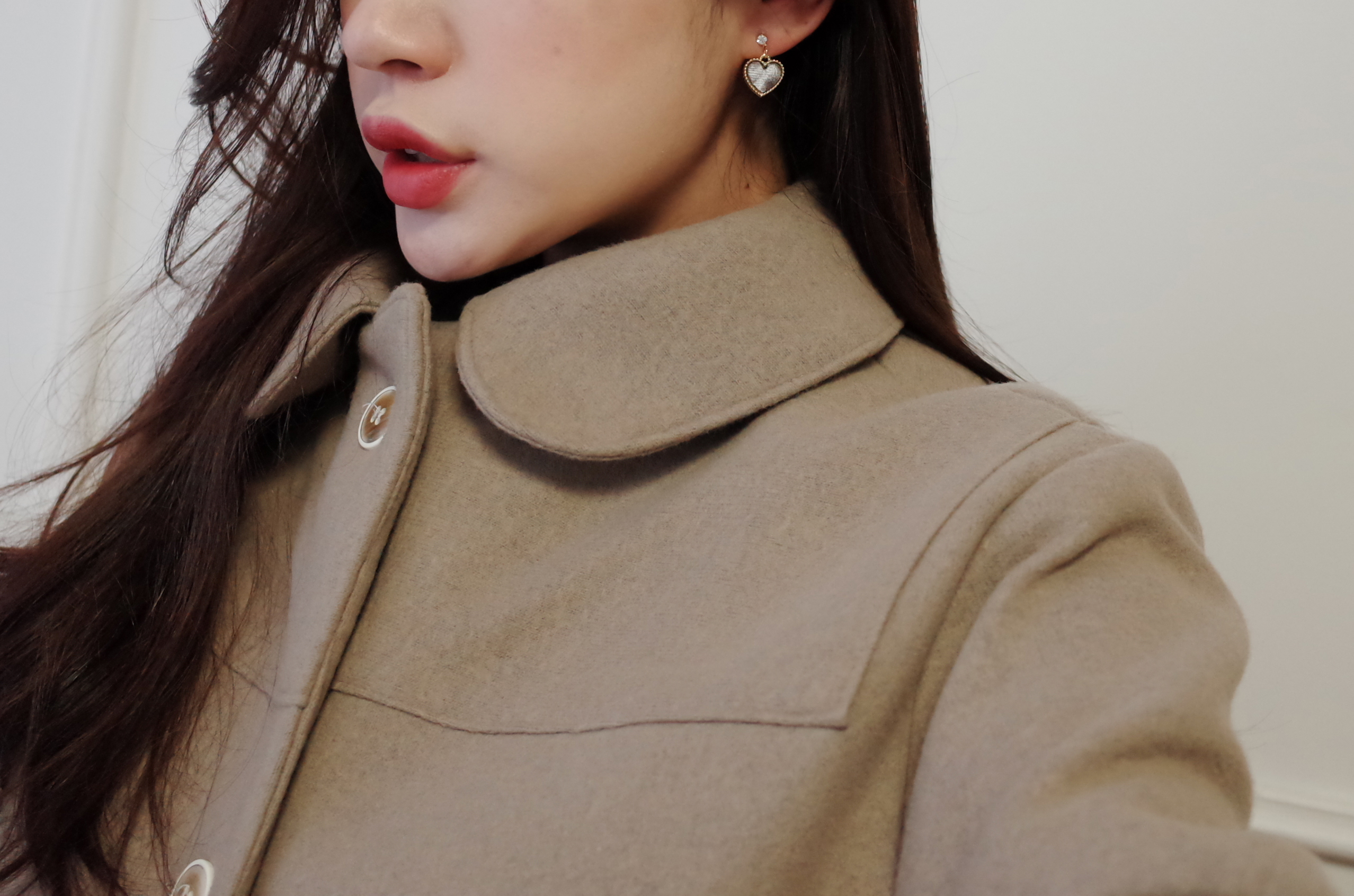 6colors Velvet Mini Heart Lovely Earrings Stylish 