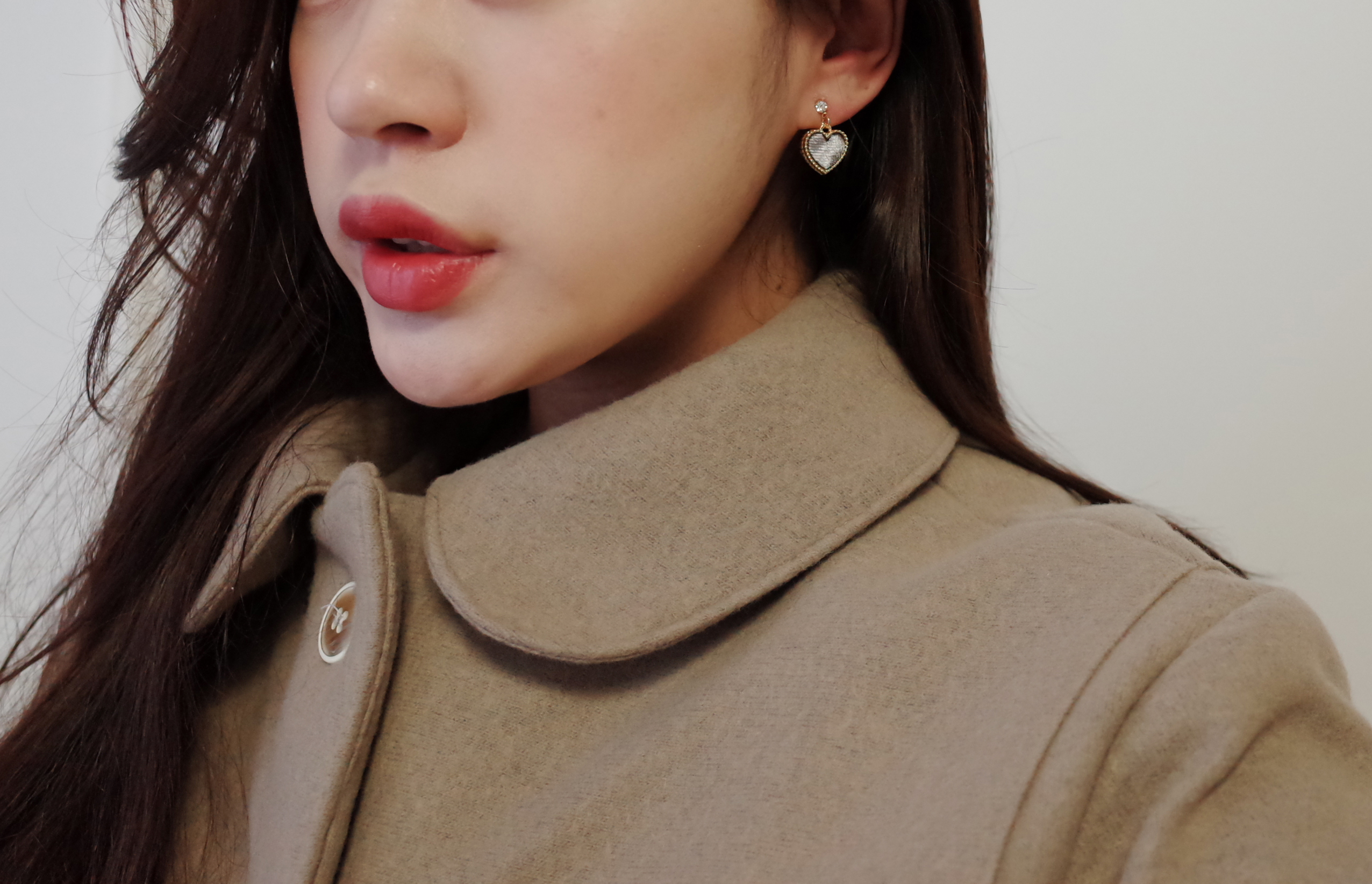 6colors Velvet Mini Heart Lovely Earrings Stylish 