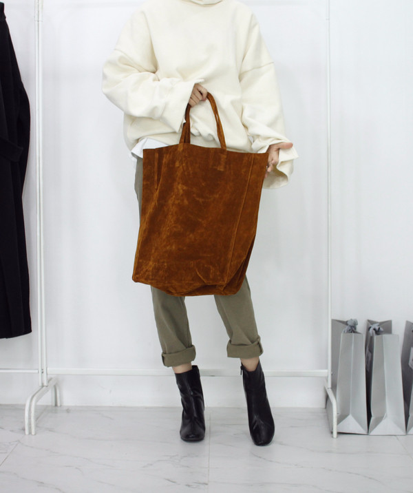 TOTE ECO SHOPPING TRAVEL Suede Simple Shopper Shou