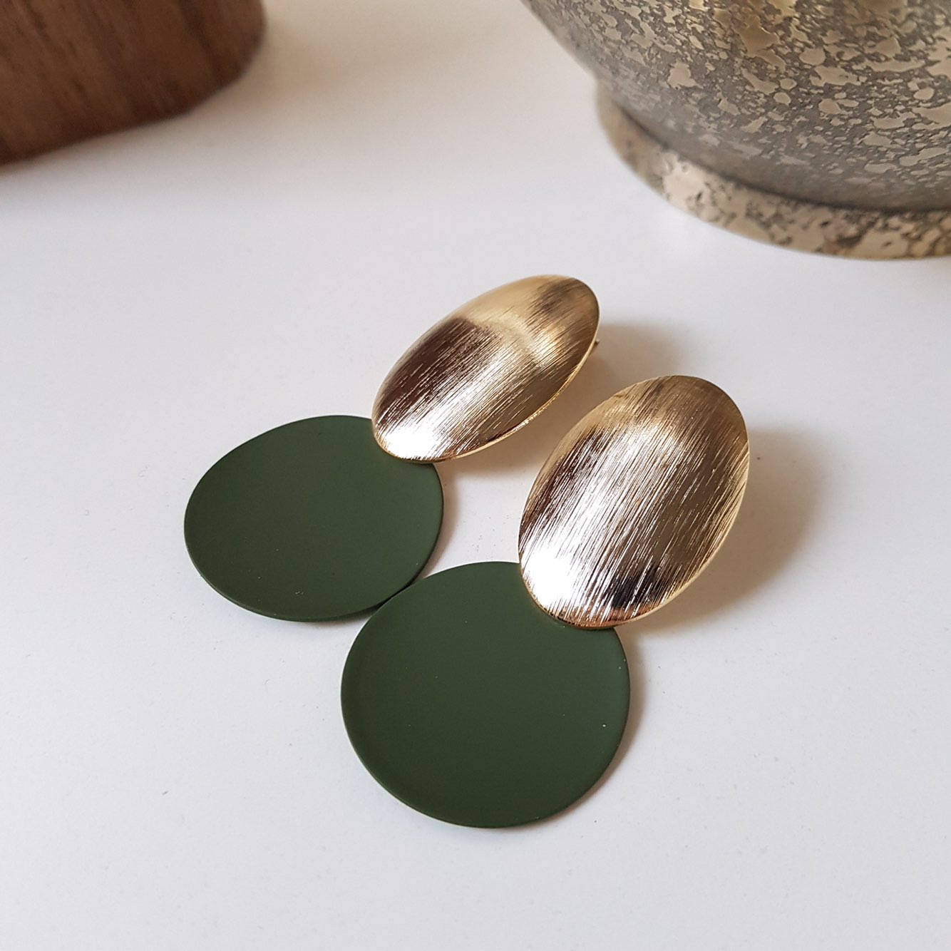 KINMONO moonlight drop earrings 3color Retro fashi