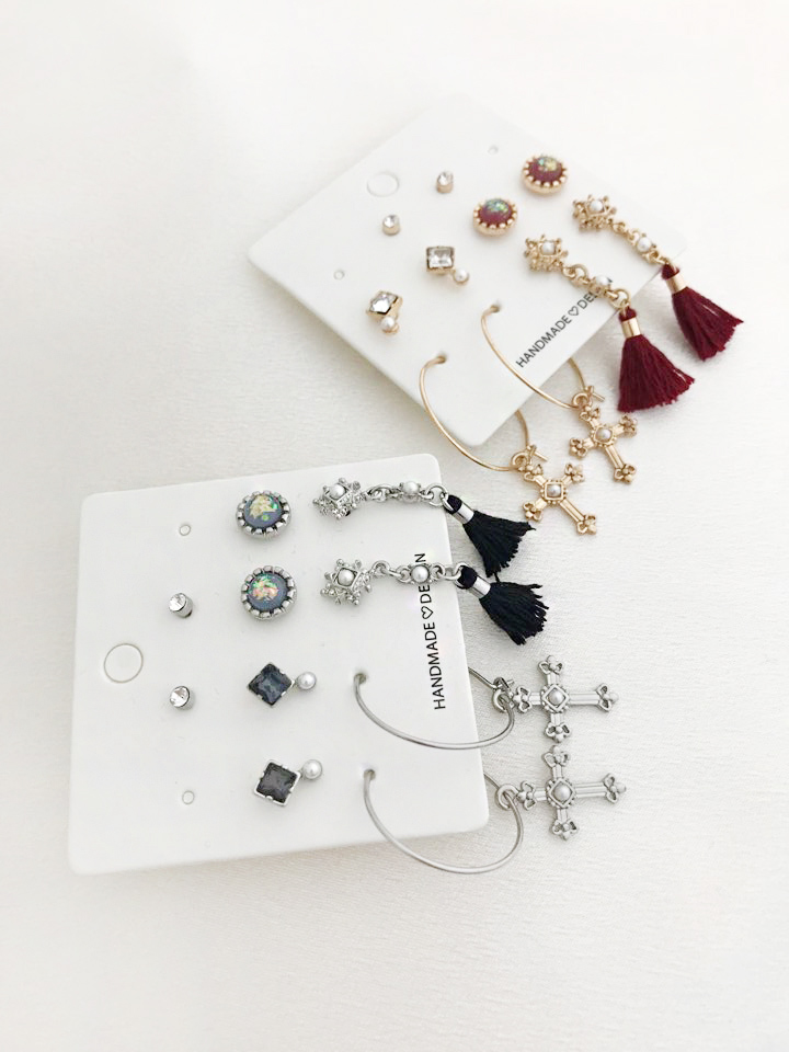 Antique Tassel Cross 10 Piece Set Earrings Antique