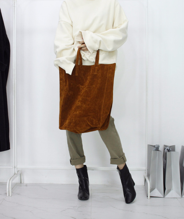 TOTE ECO SHOPPING TRAVEL Suede Simple Shopper Shou