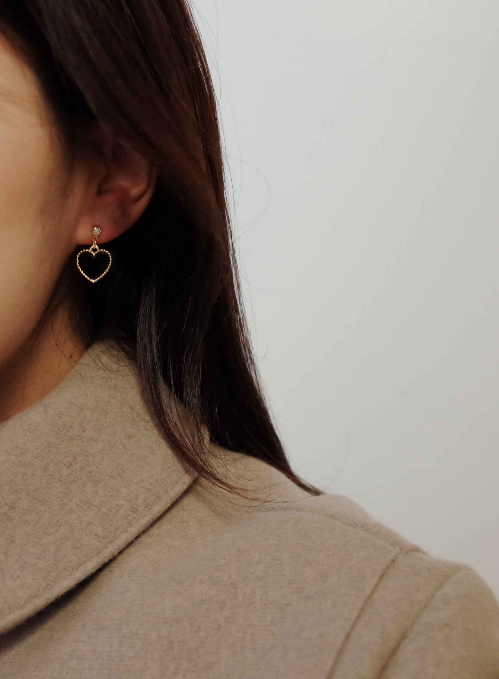 6colors Velvet Mini Heart Lovely Earrings Stylish 