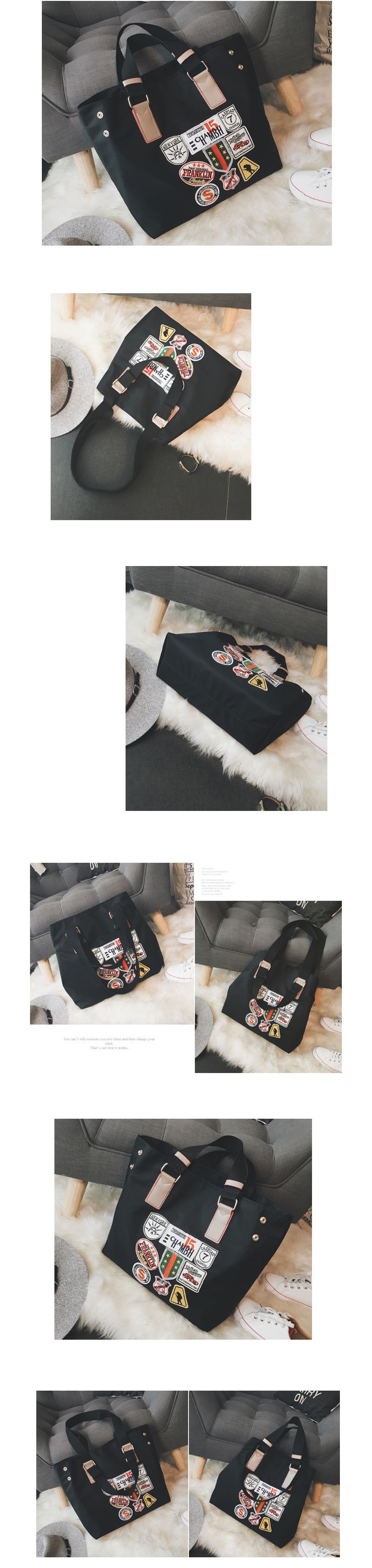 TOTE ECO SHOPPING TRAVEL Embroidery Patch Eco Bag