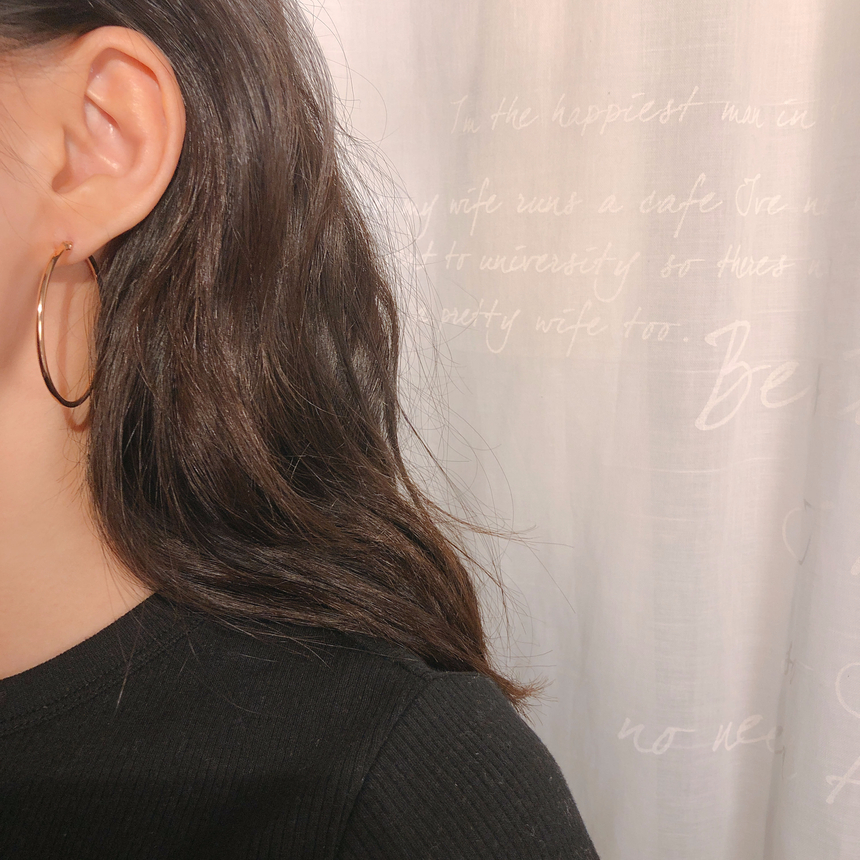 Rose Gold Surge Steel Earrings Daily One-Touch Non