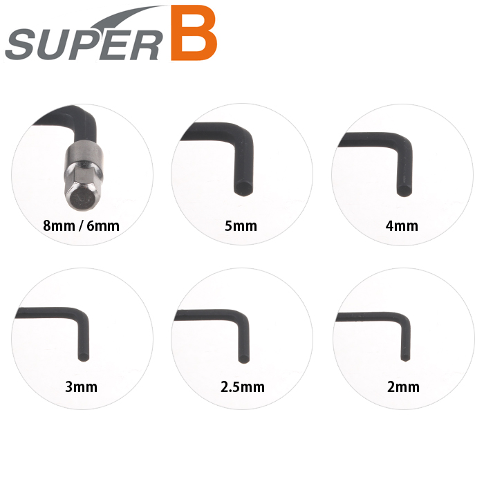 슈퍼비 자전거 육각렌치 세트 (공구 분리 분해 정비 장비 2mm 3mm 4mm) - 상세 이미지 3
