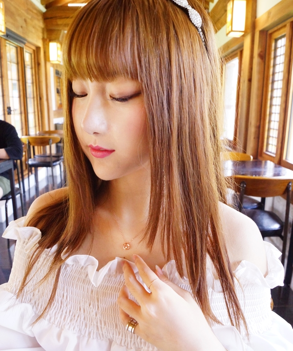 14k 18k Cubic Round Necklace Rose Gold 14K Girlfri