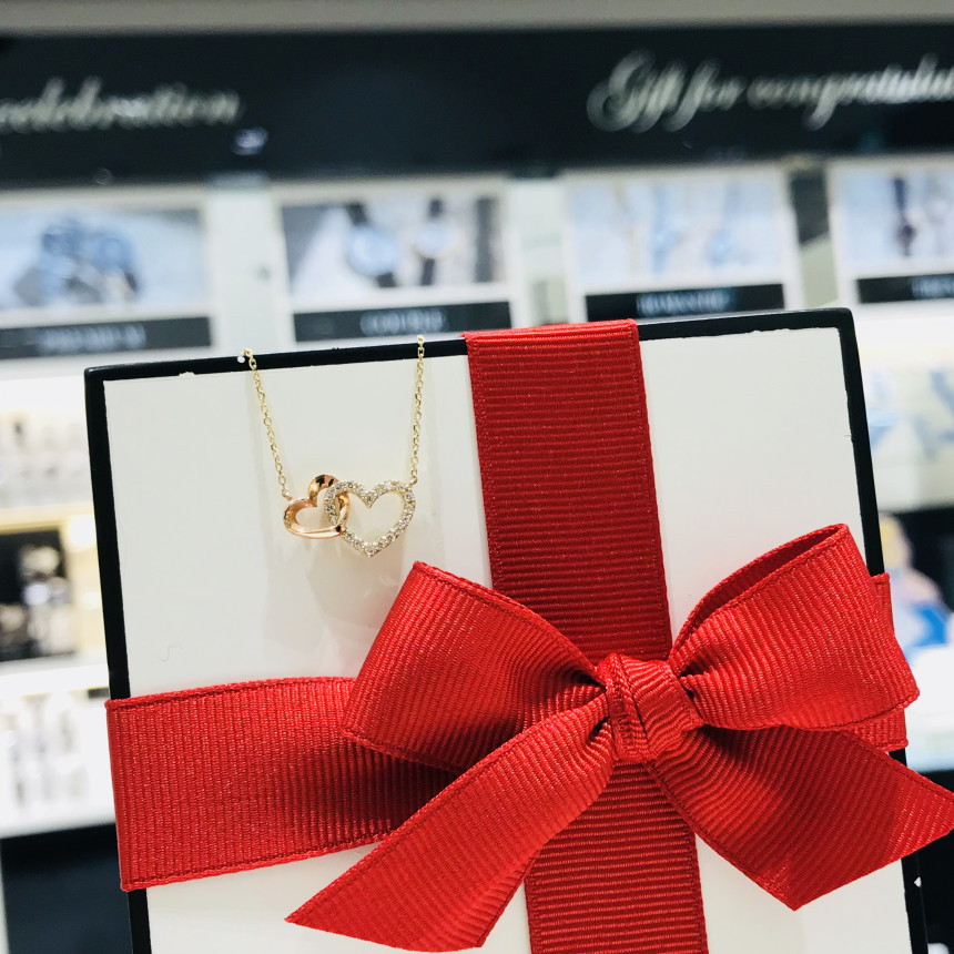 Lloyd Double Heart Necklace LN13144 Pretty dating 