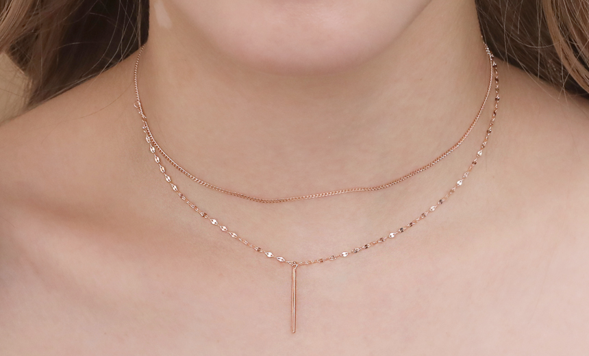 Gold ring 14K Choker twine necklace 18K popular it