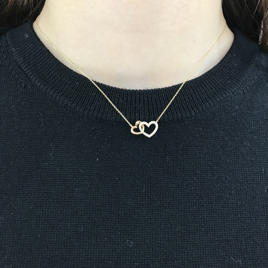 Lloyd Double Heart Necklace LN13144 Pretty dating 