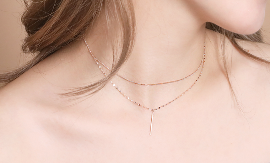 Gold ring 14K Choker twine necklace 18K popular it